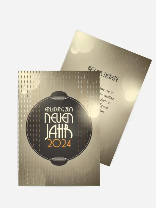 Neujahrskarte Glamour