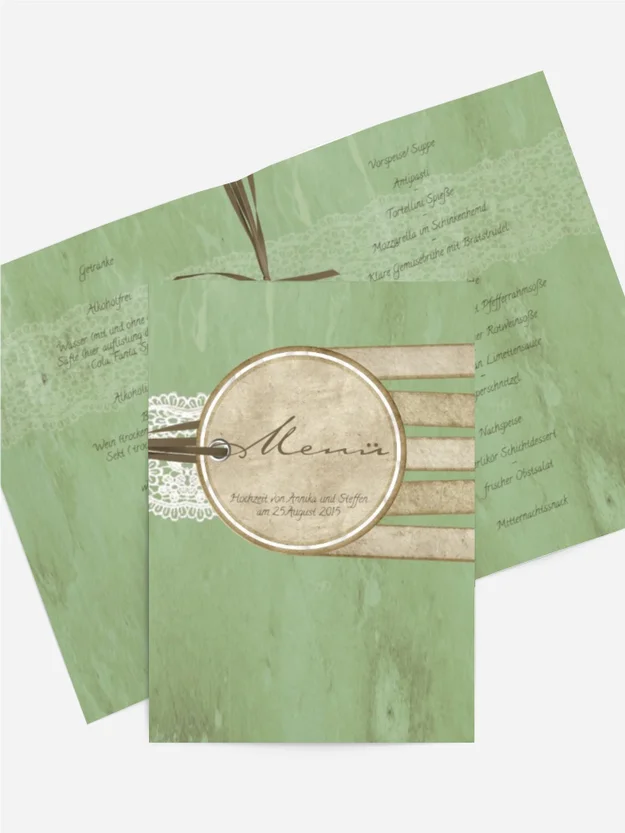 Menükarte Vintage Lace