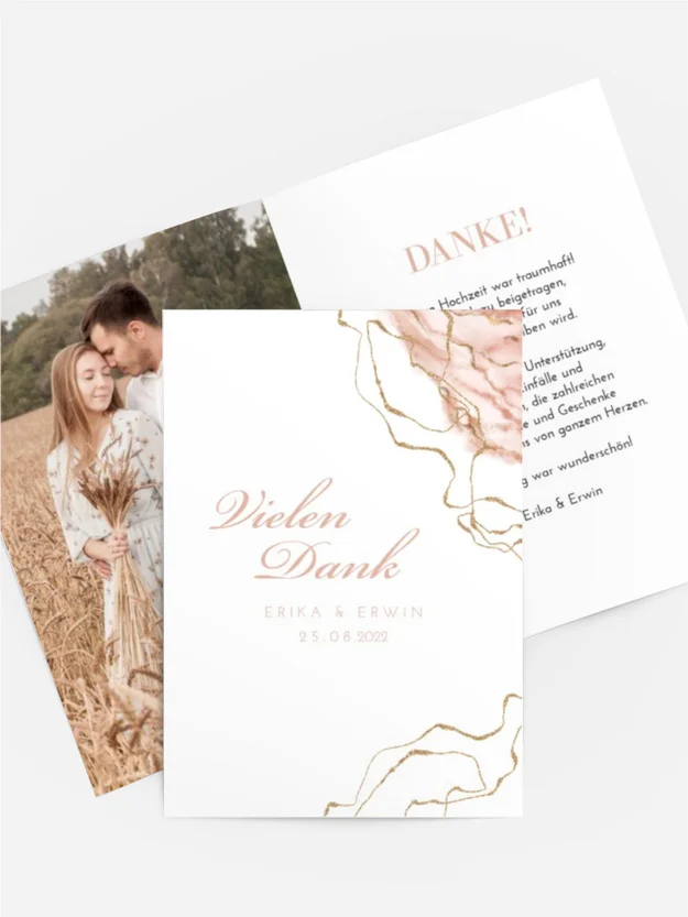 Dankeskarte Himmel aus Marmor