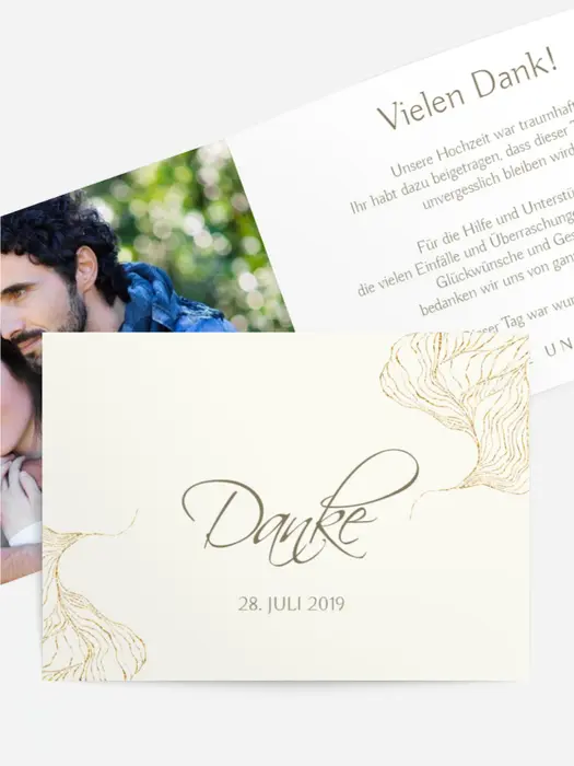 Dankeskarte Hochzeit "Da Vinci"