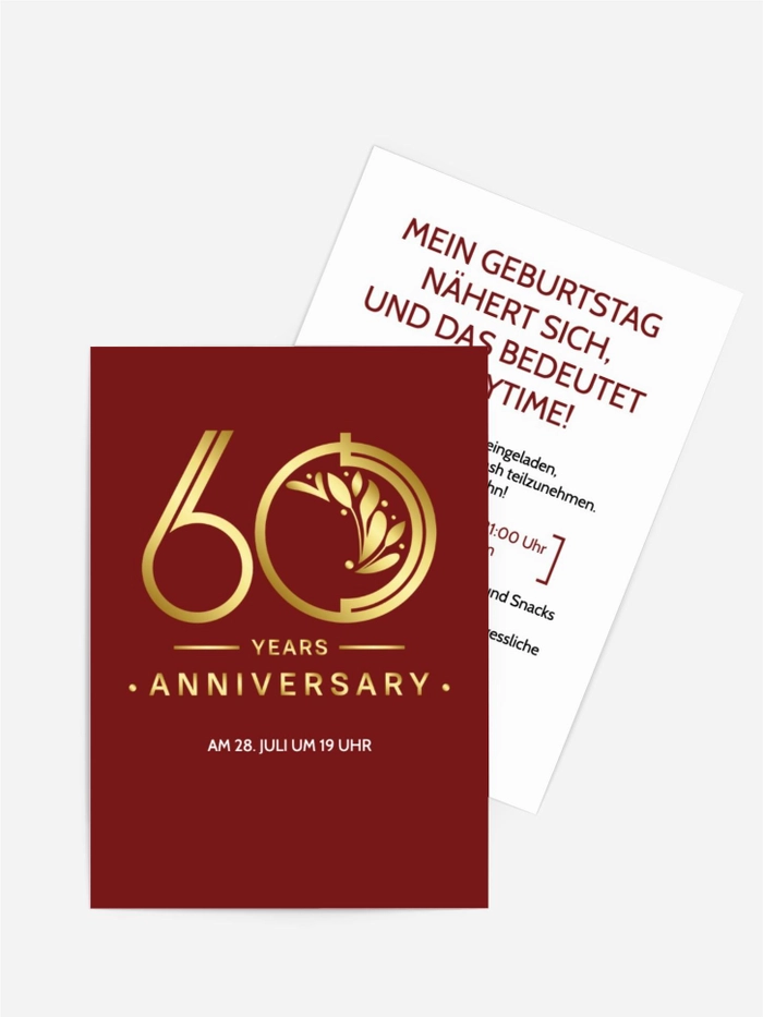Geburtstagseinladung Goldene Periode Geburtstagseinladung Goldene Periode