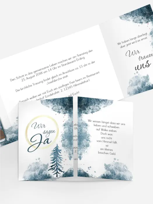 Hochzeitseinladung Winter