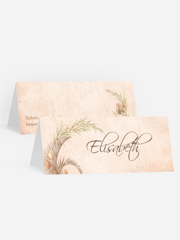 Tischkarte Luft Kranz