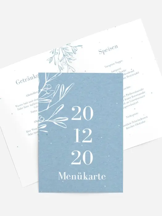Menükarte Eisblume