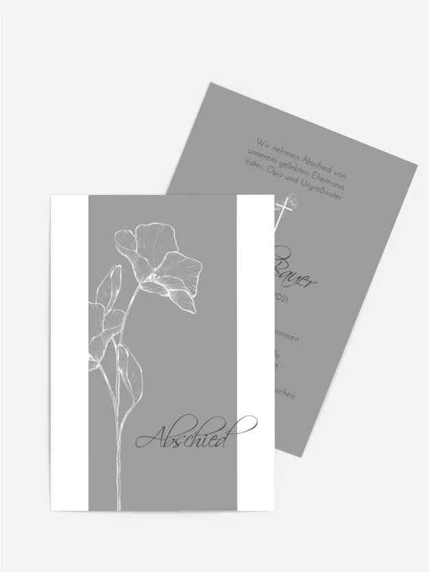 Trauerkarte Trauerkarten Mohnblumen