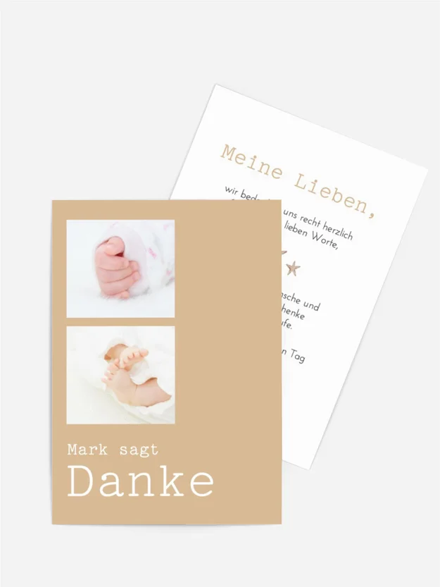 Dankeskarte Taufe Engelslächeln