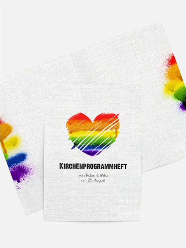 Kircheheft Umschlag Regenbogenliebe