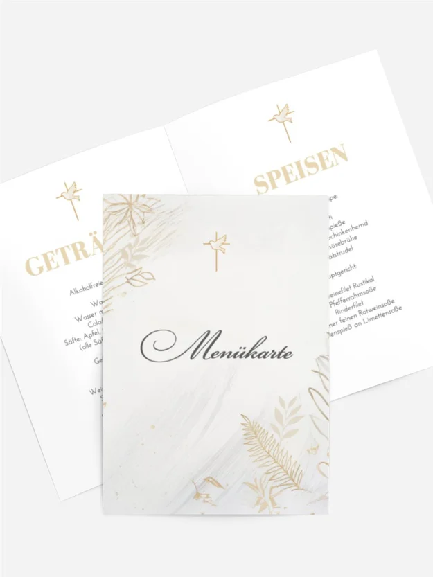 Menükarte Firmung Funken spritzen