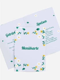 Menükarte Geburtstag Festliche Blumen
