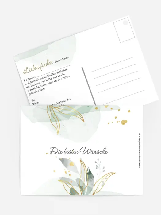 Ballonflugkarte Blume wachte