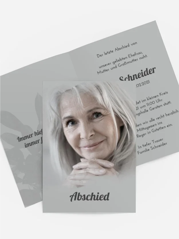 Trauerkarte Fotospeicher