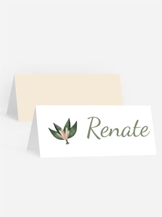 Tischkarte Kommunion  Kommunion Blumen meiner Seele