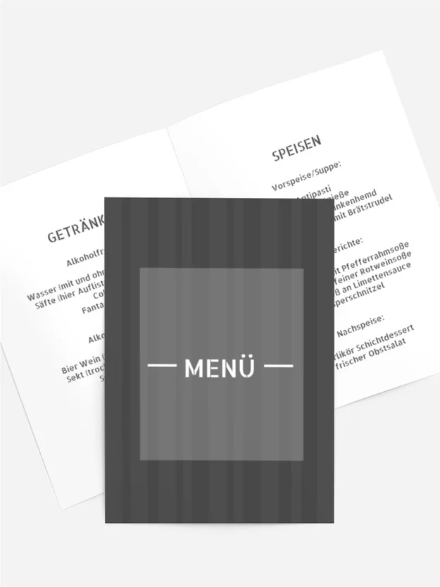 Menükarte Geburtstag Edelfeier