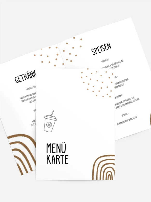 Menükarte Geburtstag Schau im Kreis