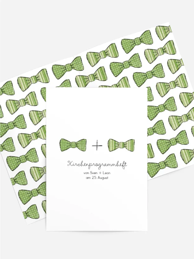 Kirchenheft Umschlag zur Hochzeit Fliegen Kirchenheft Umschlag zur Hochzeit Fliegen