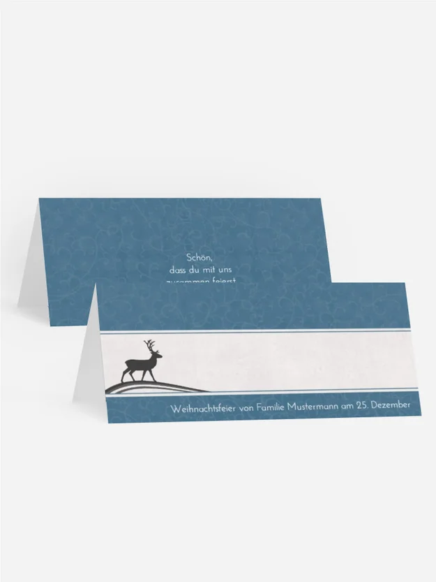 Weihnachtstischkarte classic Elch Weihnachtstischkarte classic Elch