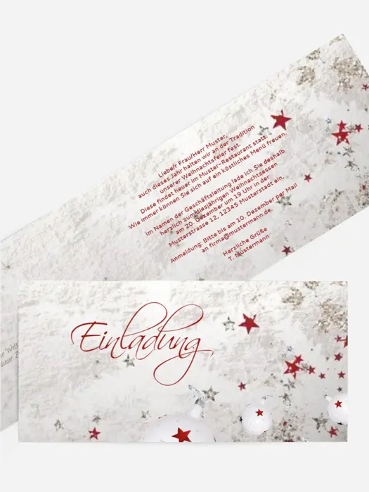 Weihnachtseinladung Geschäftlich Sternenstaub