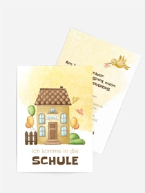 Einladungskarte Einschulung Schulhof