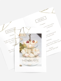 Menükarte Geburtstag Goldene Struktur