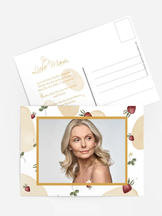 Grußkarte zum Muttertag Beeren für Mama