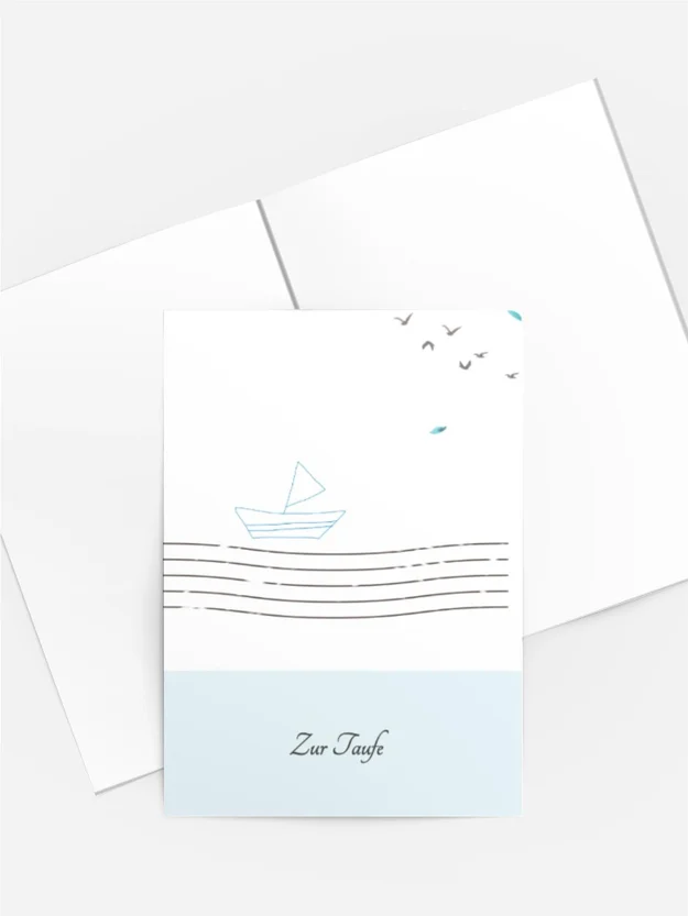 Klappkarte Taufe Junge