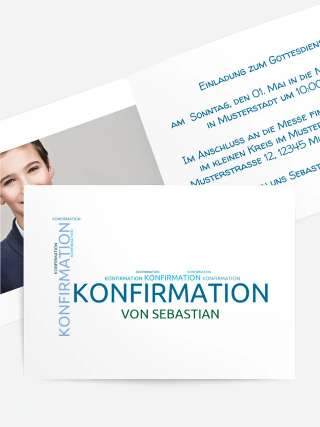 Einladungskarte Konfirmation Script