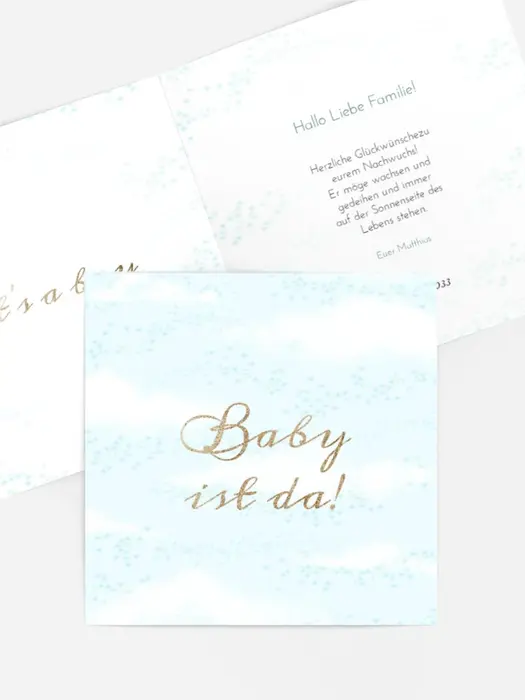 Babykarte Im Himmel geboren