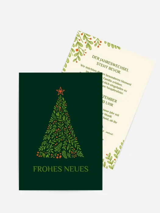 Neujahrskarte Roter Stern