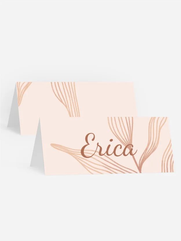 Tischkarte Geburtstag  Pfirsichzweig