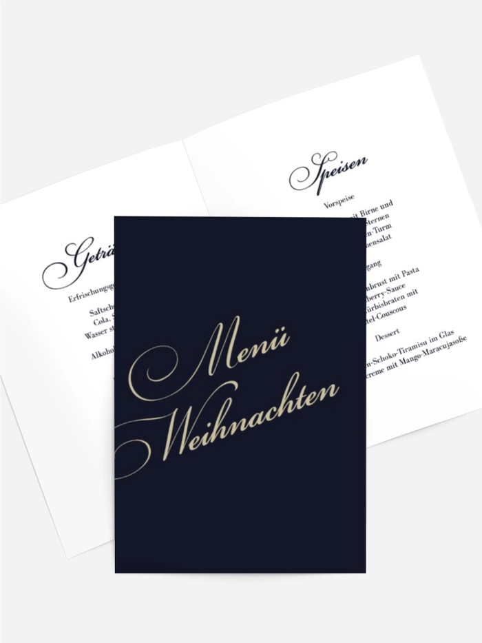 Menükarte Weihnachten Feiertagsbänder Menükarte Weihnachten Feiertagsbänder
