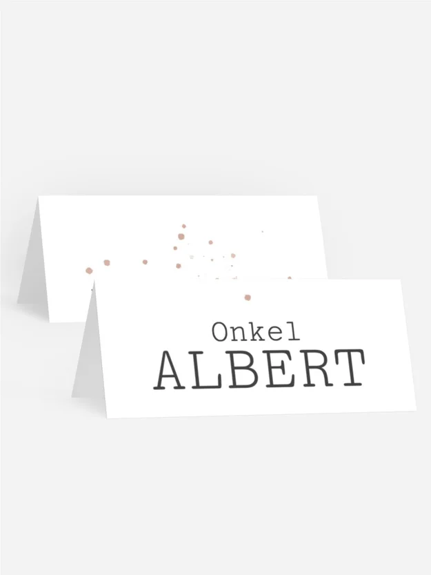 Tischkarte Weihnachten Bäume unter Schnee