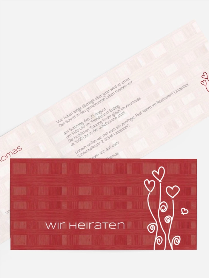 Hochzeitseinladung Liebestraum 2 Hochzeitseinladung Liebestraum 2