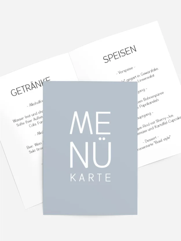 Menükarte Geburtstag Ordnungszahl