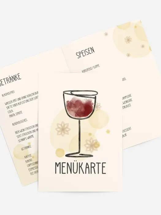 Menükarte Geburtstag  Wunderschöner Toast!