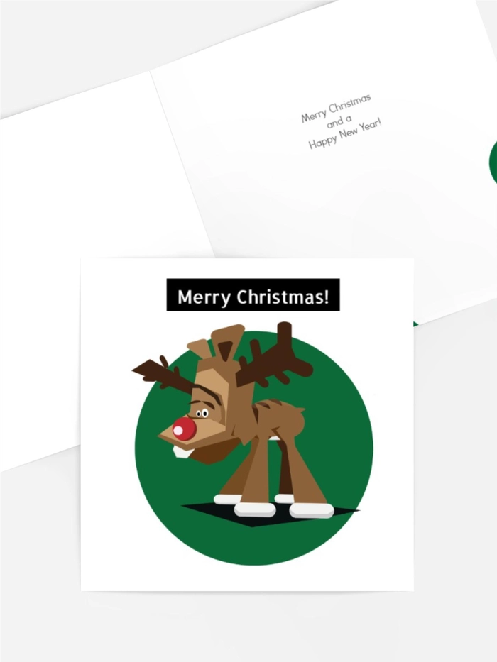 Rentier Weihnachtskarte Rentier Weihnachtskarte