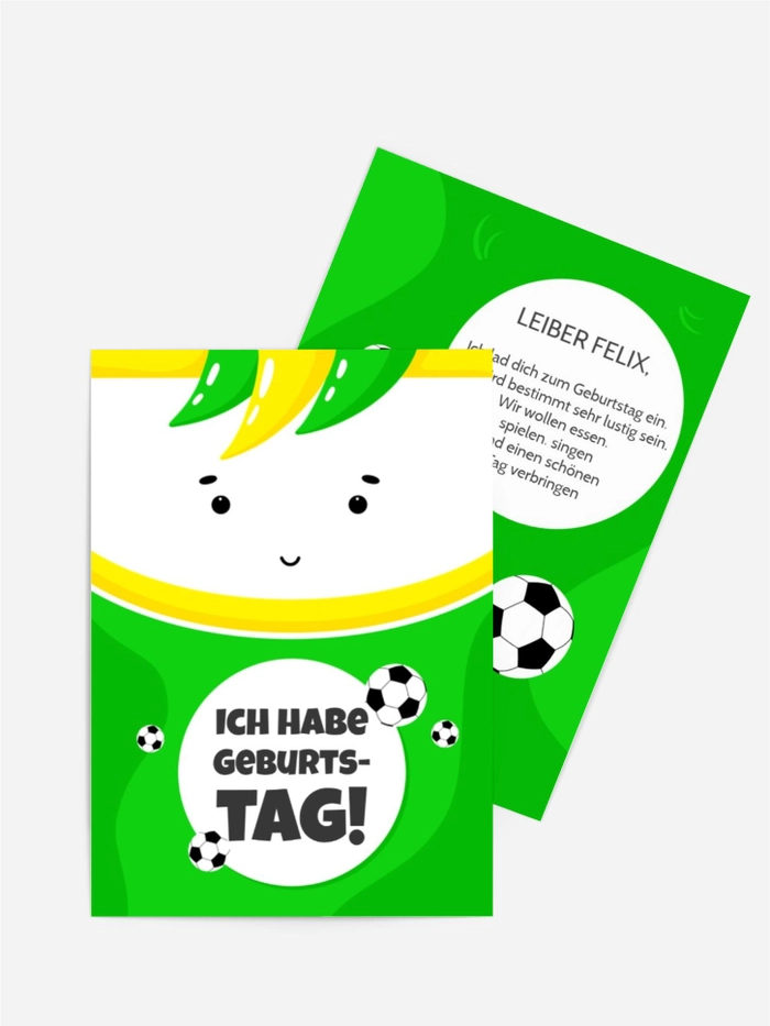 Geburtstagseinladung Fußballspieler Geburtstagseinladung Fußballspieler