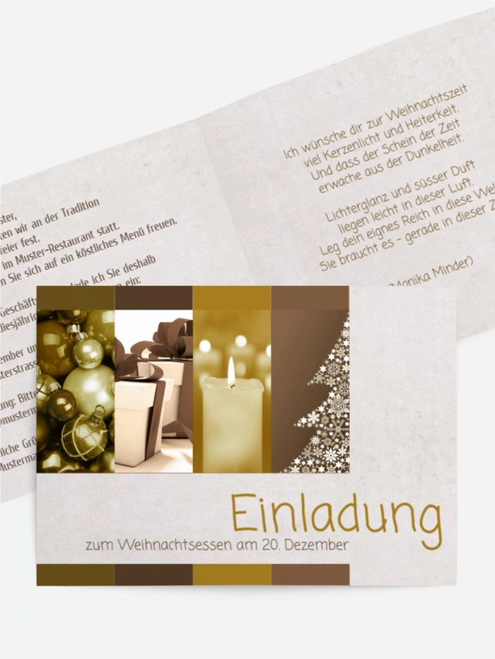 Weihnachtseinladung Geschäftlich Farbklang