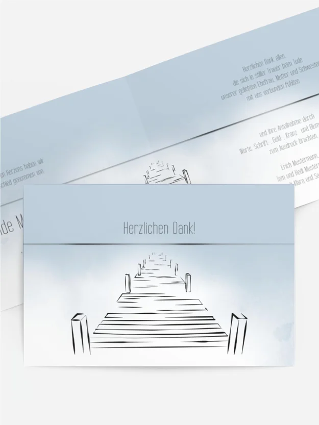 Trauerdanksagung Boardwalk quer