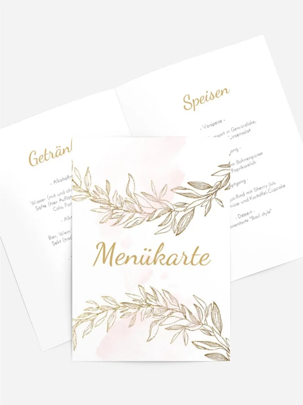 Menükarte Geburtstag Goldener Kreis