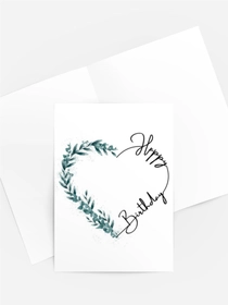 Eukalyptus Aquarell – Elegante Happy-Birthday-Karte
