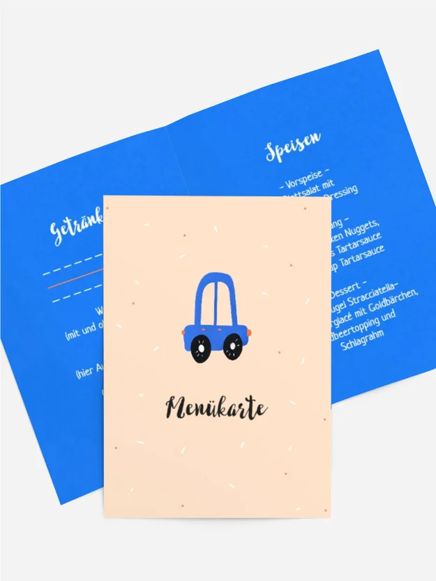 Menükarte Geburtstag Geburtstagsfahrt