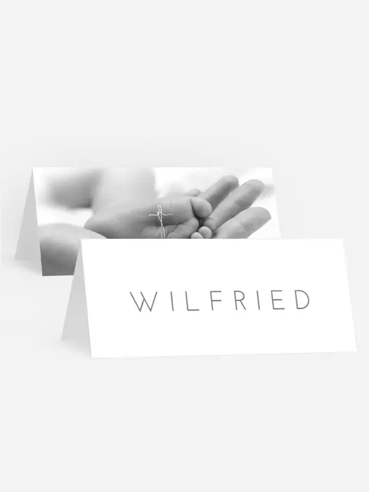 Tischkarte Taufe Textspiel