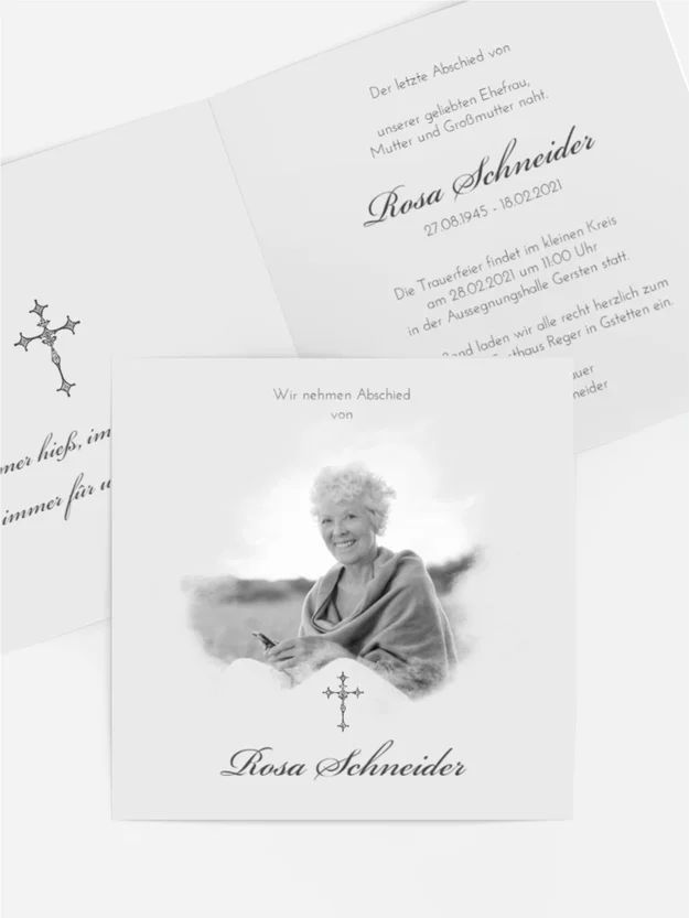 Trauerkarte Foto-Rauch Trauerkarte Foto-Rauch
