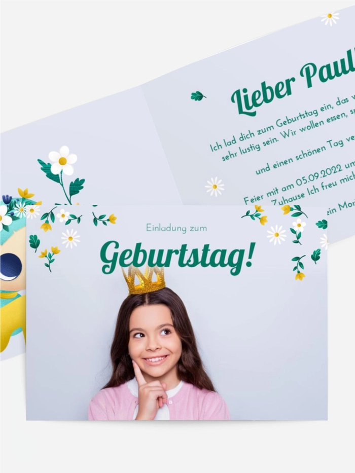 Geburtstagseinladung Festliche Blumen