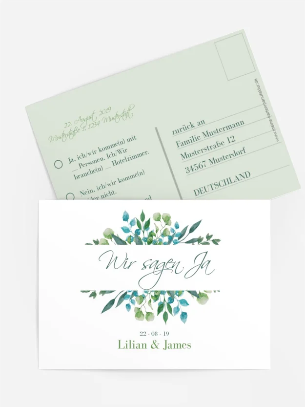 Antwortkarte Wilde Blumen