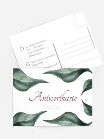 Antwortkarte Hochzeit Hortensie Antwortkarte Hochzeit Hortensie
