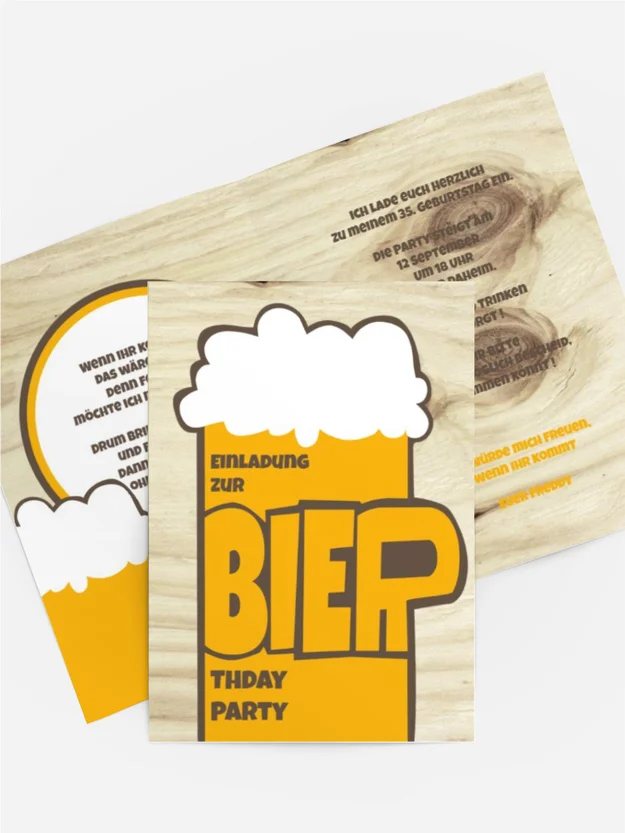 Geburtstagseinladung BIERthday Geburtstagseinladung BIERthday