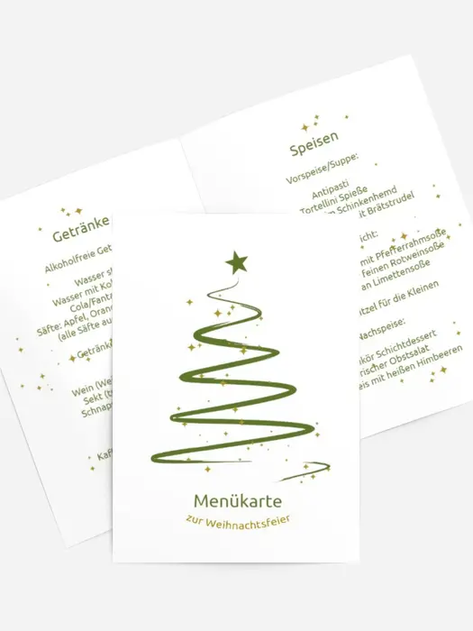 Menükarte Weihnachten Wunderbaum
