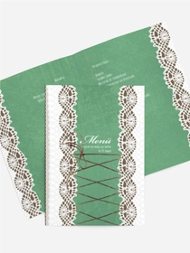 Hochzeitsmenükarte Vintage Schleife Hochzeitsmenükarte Vintage Schleife