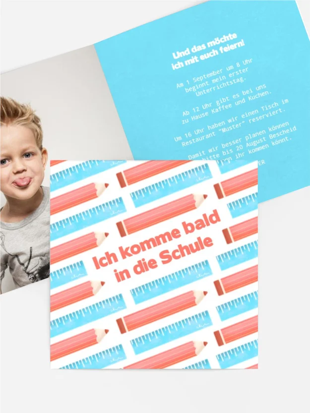 Einladungskarte Einschulung Schulanfang